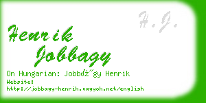 henrik jobbagy business card